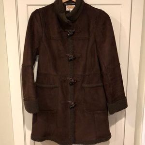 Talbots Rich Brown suede jacket with warm lining